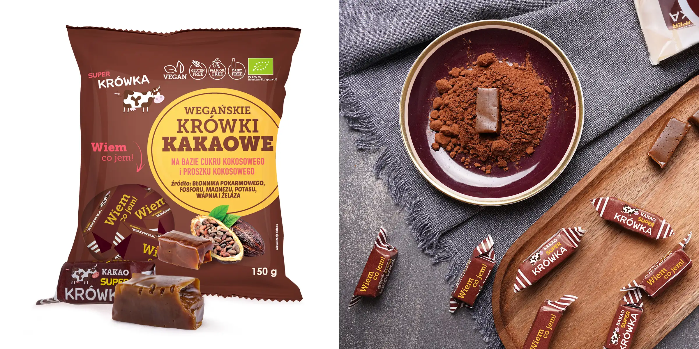 krówki bezmleczne kakaowe