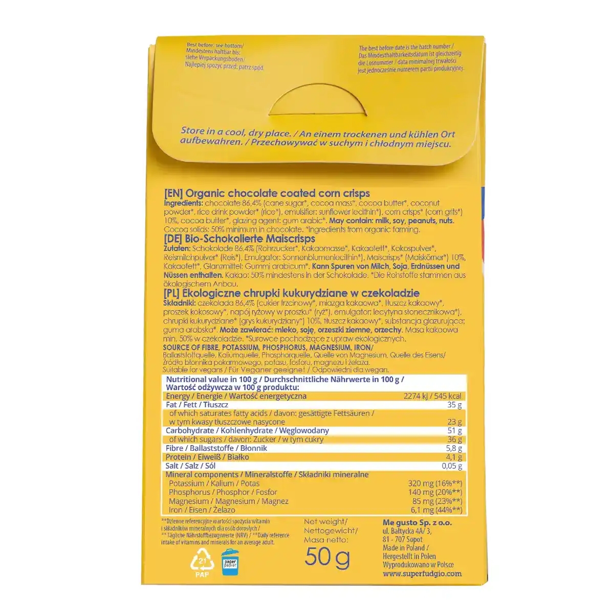 Organic chocolate coated corn crisps <b>50 g</b> 3 Organic chocolate coated corn crisps <b>50 g</b> - Image 3