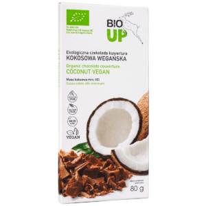 Ekologiczna czekolada kuwertura kokosowa wegańska bioup superfudgio