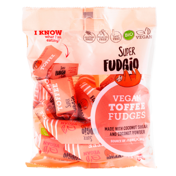 Organic milk free fudge toffee superfudgio Superfudgio