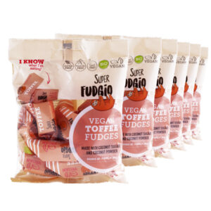 Set of organic milk-free toffee fudges