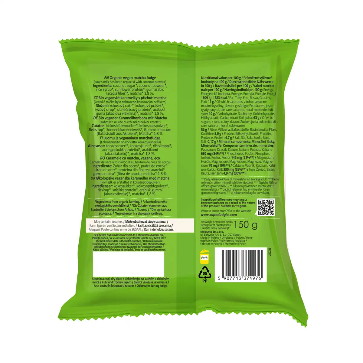 Organic milk-free vegan matcha fudge <b>150g</b> 2 Organic-vegan-fudges-matcha-superfudgio