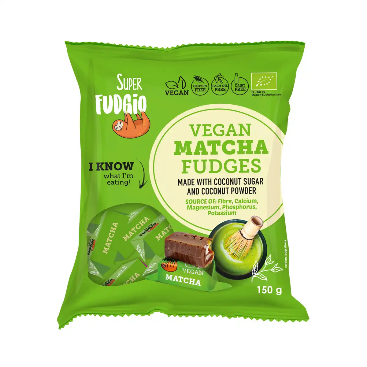 Organic milk-free vegan matcha fudge <b>150g</b> 1 Organic-vegan-fudges-matcha-superfudgio