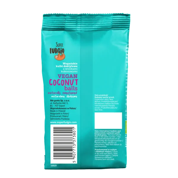 Wegańskie kulki daktylowe z wiórkami kokosowymi <b>70g / d.10</b> - obrazek 2