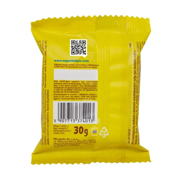 Wegański wafelek peanut butter bez dodatku cukru <b>30 g / d.18</b> - obrazek 2
