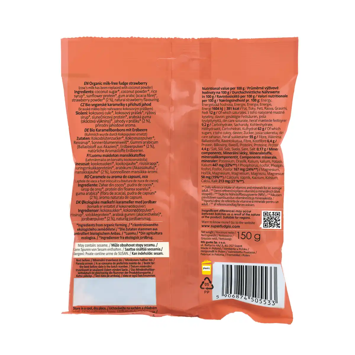 Set of organic milc free strawberry fudges 2 Set of organic milc free strawberry fudges - Image 2