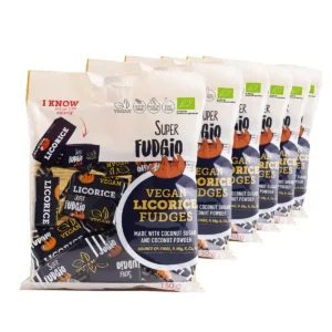 Set of organic milc free fudges with licorice