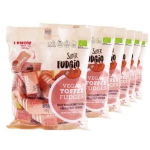 Set of organic milk-free toffee fudges