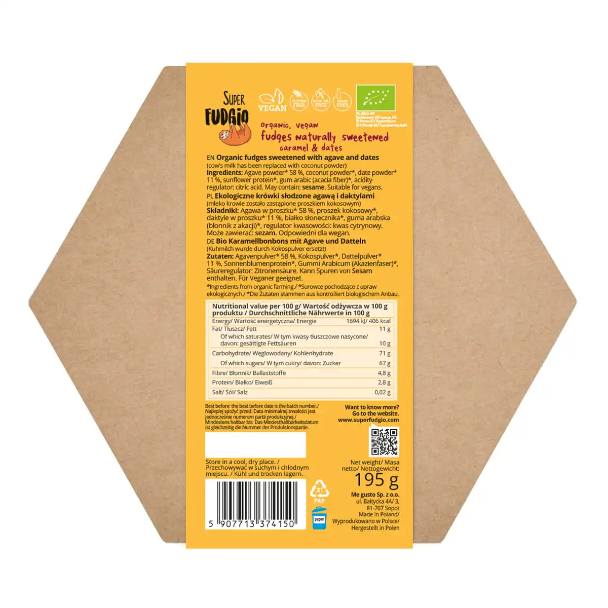 Gift Box - organic vegan fudges 195g 2 Gift Box - organic vegan fudges 195g - Image 2